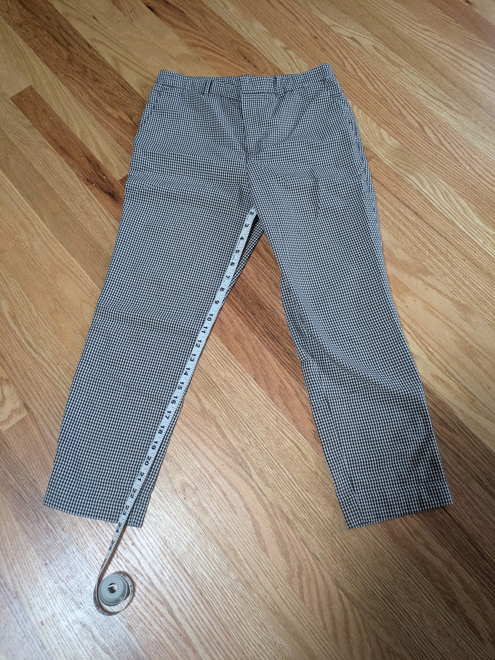 Uniqlo Black and White Check Chinos (Size 2)